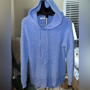 Zenana Outfitters oversized Light Blue Cowl Neck Sweater